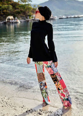 Patcwork Tasarım Tek Pantolon